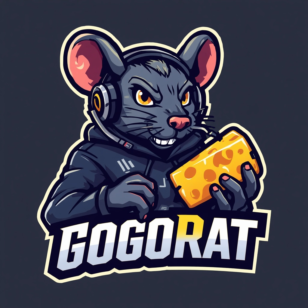 GoGoRat gamer rat mascot